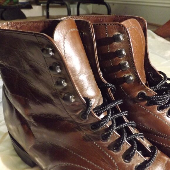 Stacy Adams Vintage Madison Boots Men’s Size 7.5 D Brown Leather - Picture 3 of 10